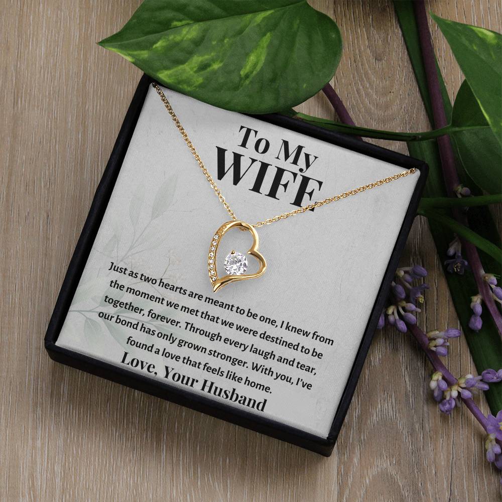 To My Wife - My Missing Piece - Forever Love Necklace